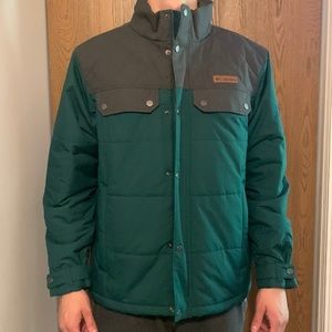 Emerald and Charcoal Winter Columbia Jacket